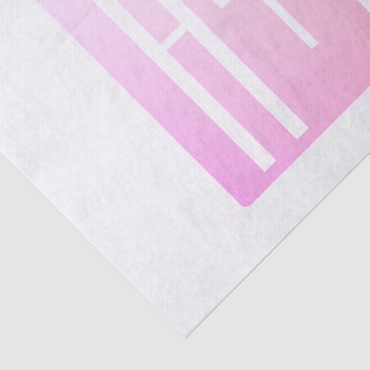 Initialen van paar | Subtle roze gradatie Tissuepapier (Detail)