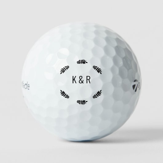 Initialen voor bruiloft golfballen (Voorkant)