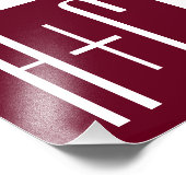 Initialen voor eenvoudige paren | White en Bourgog Foto Afdruk (Hoek)