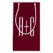 Initialen voor eenvoudige paren | White en Bourgog Klein Cadeauzakje (Voorkant)