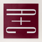 Initialen voor eenvoudige paren | White en Bourgog Legpuzzel (Horizontaal)