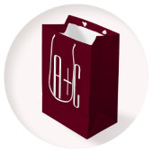 Initialen voor eenvoudige paren | White en Bourgog Medium Cadeauzakje
