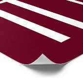 Initialen voor eenvoudige paren | White en Bourgog Poster (Hoek)