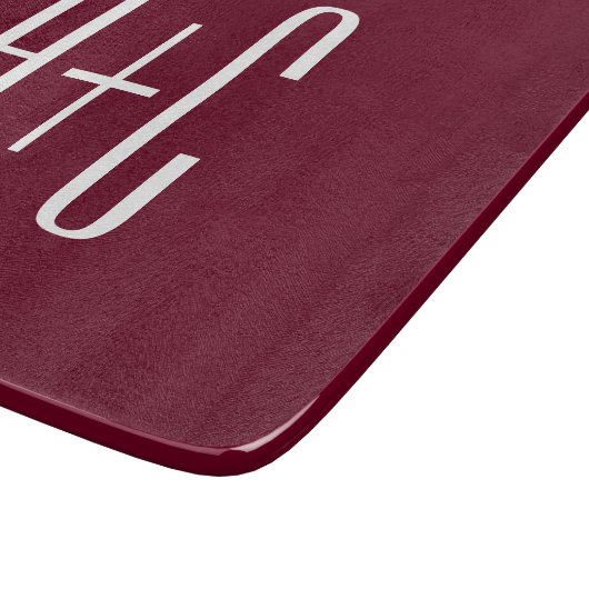 Initialen voor eenvoudige paren | White en Bourgog Snijplank (Hoek)