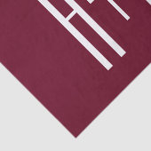 Initialen voor eenvoudige paren | White en Bourgog Tissuepapier (Detail)