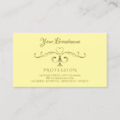 Initialen voor gouden  hoeken voor e-mail op crème visitekaartje (Achterkant)