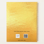 Initialen voor goudmetaalfotomonogram 2023 planner (Achterkant)