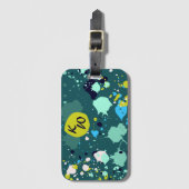 Initialen voor het afspelen van groenverf papier bagagelabel (Voorkant (verticaal))