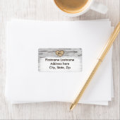 Initialen voor het hart van de boomstam van de Bir Etiket (Insitu)