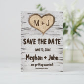 Initialen voor het hart van de boomstam van de Bir Kaart (Staand voorkant)