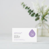 Initialen voor lavenaarsolie visitekaartje (Staand voorkant)