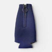 Initialen voor marineblauw wit monogram, nautisch flesjeskoeler (Achterkant)