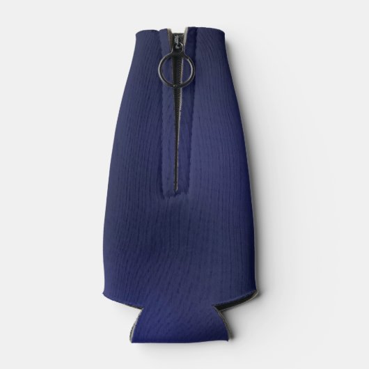 Initialen voor marineblauw wit monogram, nautisch flesjeskoeler (Achterkant)