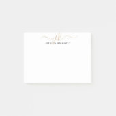 Initialen voor modern script Gold Minimal Post-it® Notes (Voorkant)