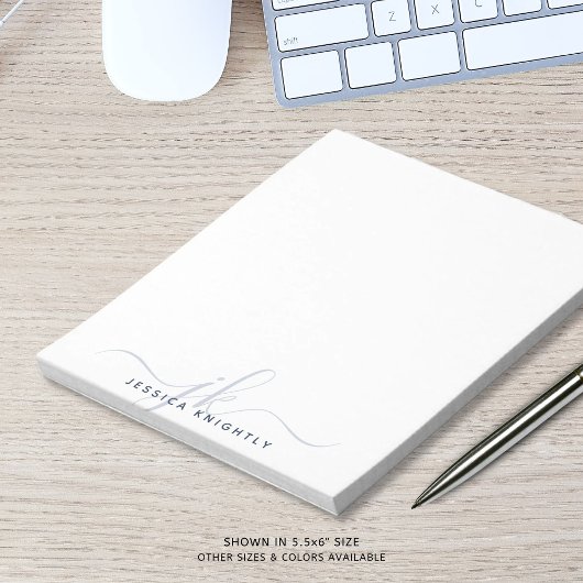 Initialen voor modern script (Minimal grijs) Notitieblok