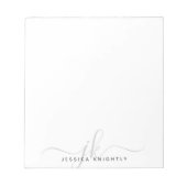 Initialen voor modern script (Minimal grijs) Notitieblok (Voorkant)