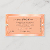  Initialen voor mousserende diamanten met schuim Visitekaartje (Achterkant)