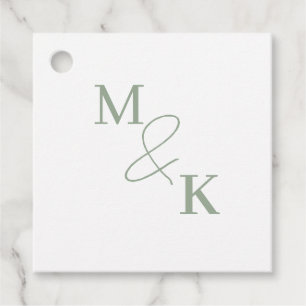 Initialen voor paren Monogram Bedankjes Labels