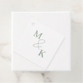 Initialen voor paren Monogram Bedankjes Labels (In situ)