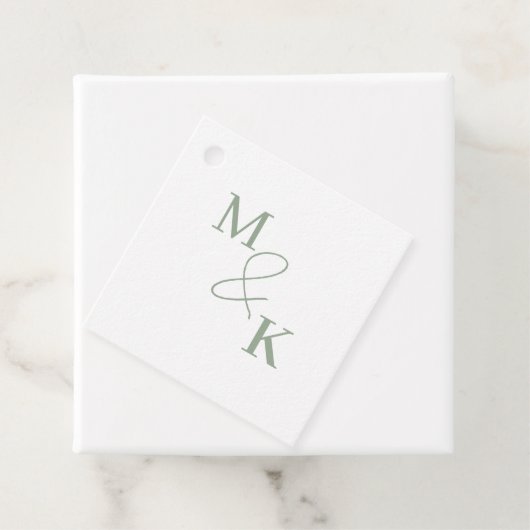 Initialen voor paren Monogram Bedankjes Labels (In situ)