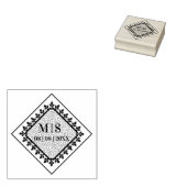 Initialen voor sierdoeleinden verfijnd rubberstempel (Gestempeld)