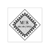 Initialen voor sierdoeleinden verfijnd rubberstempel (Afrduk)