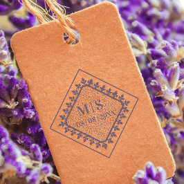 Initialen voor sierdoeleinden verfijnd rubberstempel