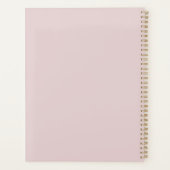 Initialen voor speciaal uitgelijnd bleekroze goudm planner (Achterkant)