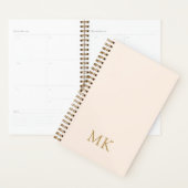 Initialen voor speciaal uitgelijnd bleekroze goudm planner (Display)