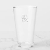 Initialen voor zwart monogram glas (Achterkant)