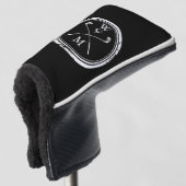 Initialen voor zwart-wit klassieke moderne monogra golfheadcover (3/4 voorkant)
