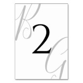 Initialen voor zwart-wit monogram kaart (Achterkant)