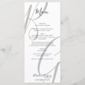 Initialen voor zwart-wit monogram menu (Voorkant)