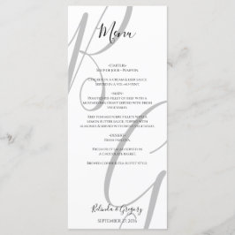 Initialen voor zwart-wit monogram menu