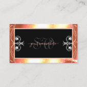 Initialen zalmzwarte mharingdiamant  visitekaartje (Voorkant)