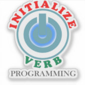 Initialiseer Werkwoord in Cobol Programmeren Stick Sticker (Voorkant)