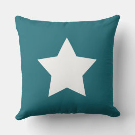 Initials colorful summer vibrant blue minimalist buitenkussen