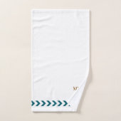 Initials minimalist blue abstracts White Bad Handdoek (Handdoek)