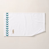 Initials minimalist blue abstracts White Bad Handdoek (Handdoek)