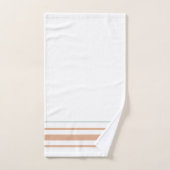 Initials minimalist earth tone Stripes White  Bad Handdoek (Handdoek)
