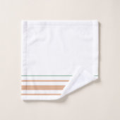 Initials minimalist earth tone Stripes White  Bad Handdoek (Wasdoekje)