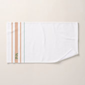 Initials minimalist earth tone Stripes White  Bad Handdoek (Handdoek)