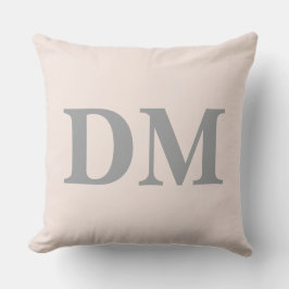 Initials modern elegant big letters Pink Buitenkussen