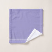 Initials modern sport look purple stripes Chic Bad Handdoek (Wasdoekje)