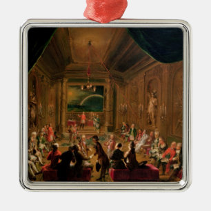 Initiatiefceremonie in een Weense Masonic Metalen Ornament