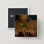 Initiatiefceremonie in een Weense Masonic Vierkante Button 5,1 Cm (Voorkant /achterkant)