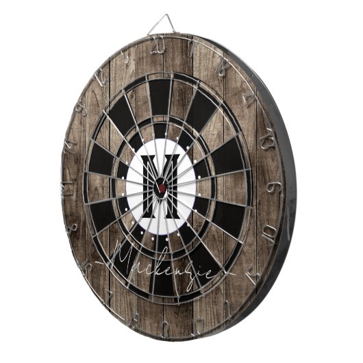 Initieel familienaammonogram dartbord (Voorkant Rechts)