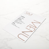 Initieel Logo Trouw Pers Roze Gouden Menu Kaarten (Gedraaid)