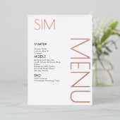 Initieel Logo Trouw Pers Roze Gouden Menu Kaarten (Staand Voorkant)