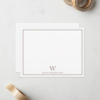 Initieel Monogram Donkerbruine Rand Professioneel